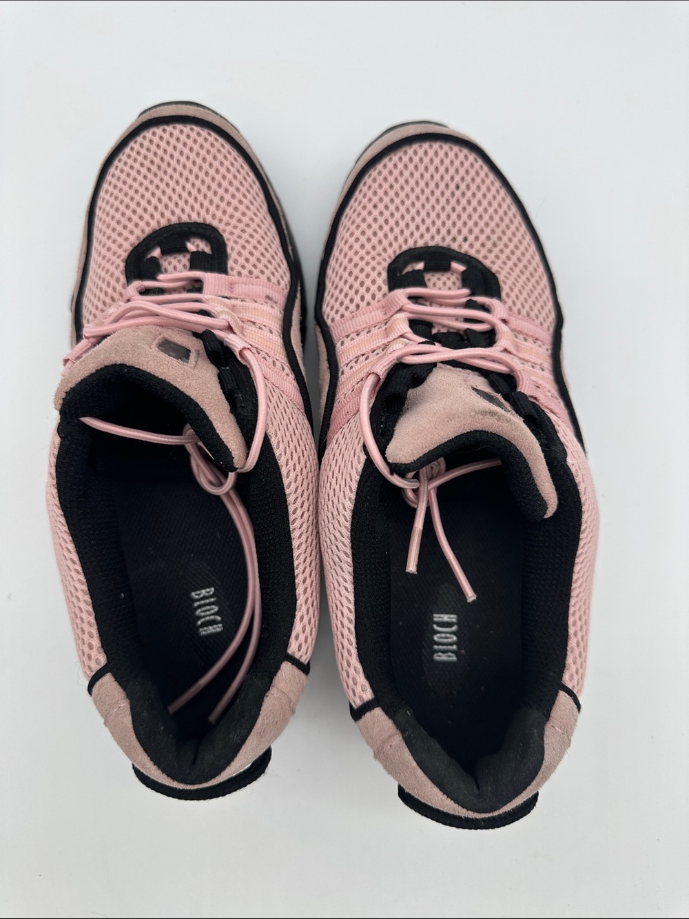 Bloch Boost Pink and Black Mesh Split Sole Dance Sneakers - Picture 4 of 9